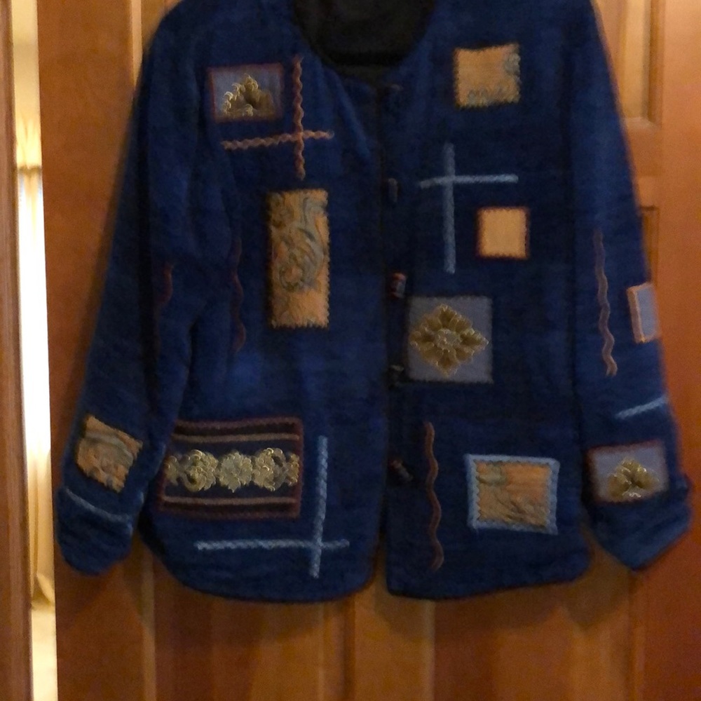 Velvet jacket designed by Julia Kim